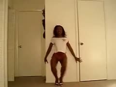 Sexy and hawt swarthy legal age teenager honey is proud of her a-hole